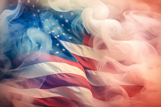 Текстура дыма или фон американского флага Текстура, празднующая независимость Соединенных Штатов