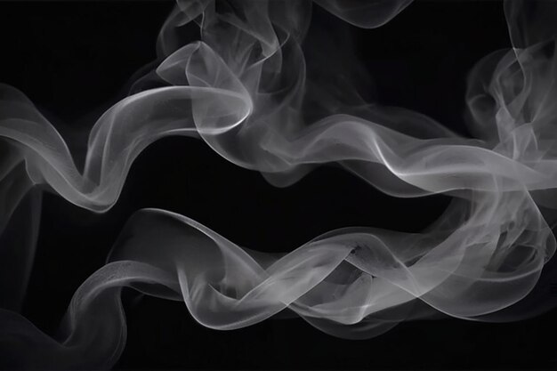 Photo smoke texture on a black background