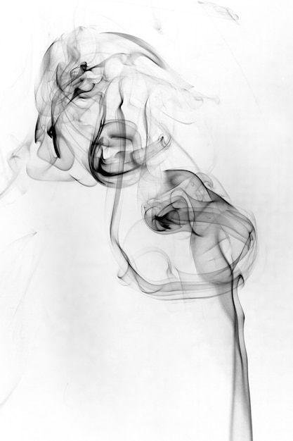 Smoke toxic movement on a white background.