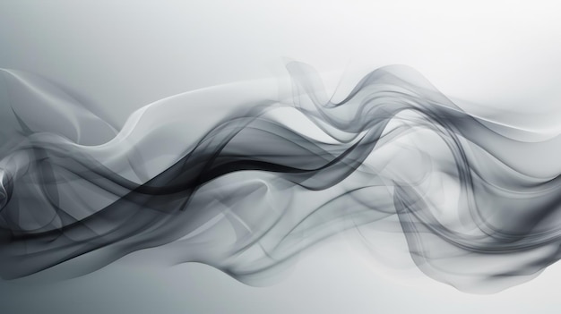 Smoke on white background Generative AI