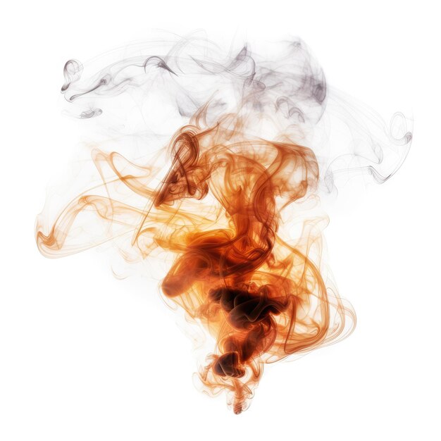 Photo smoke on white background