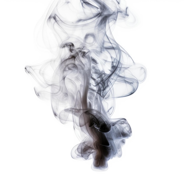 Photo smoke on white background