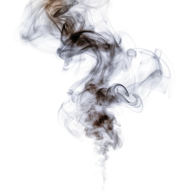 Photo smoke on white background