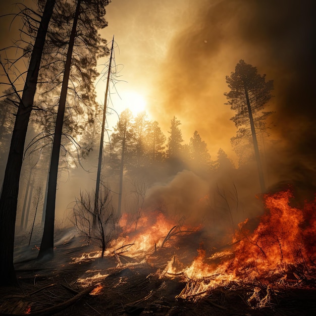 Smoke and Wildfires in a Forest