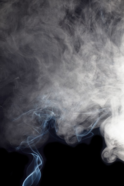 Photo smoke with black background