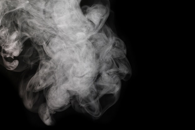 Smoke with black background