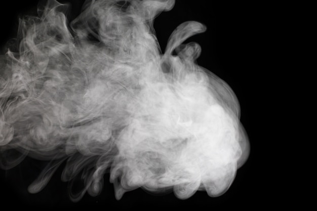 Photo smoke with black background