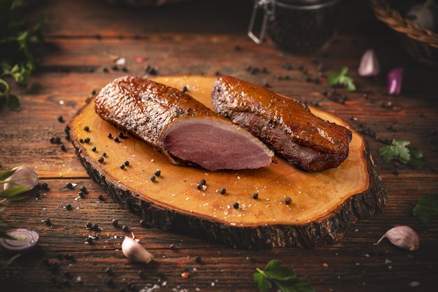 Smoked duck breast