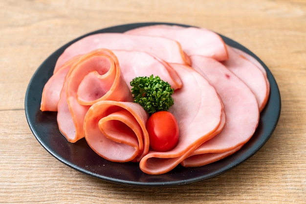 smoked ham sliced