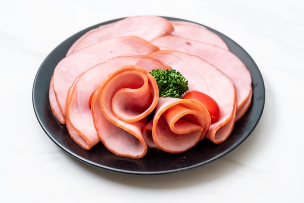 smoked ham sliced