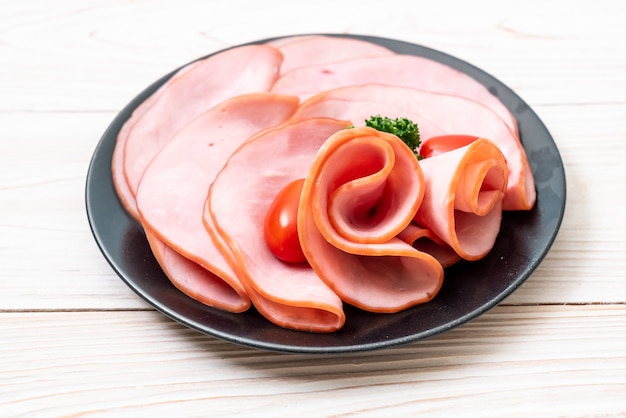 smoked ham sliced