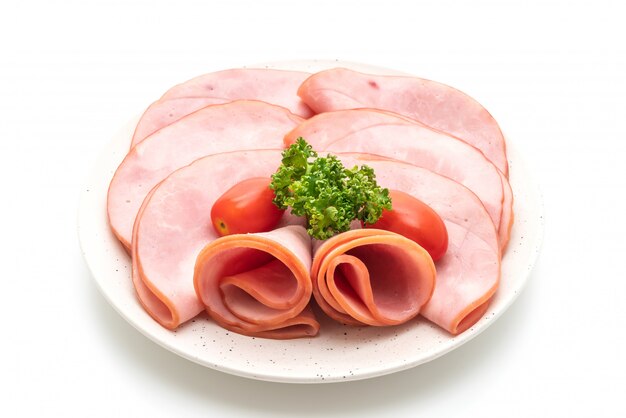 スモークハムのスライス