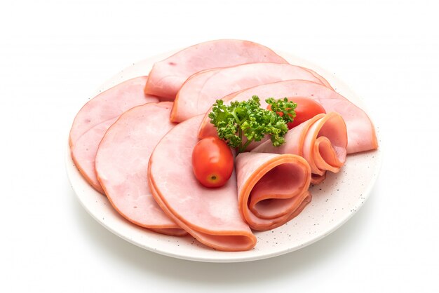 smoked ham sliced