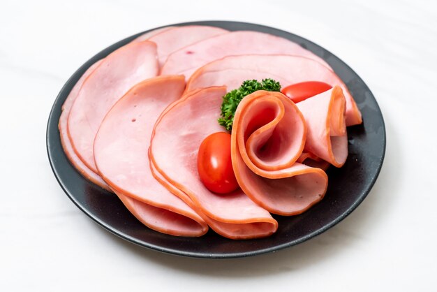 smoked ham sliced