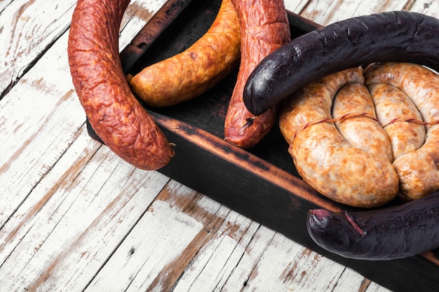 smoked meats and sausages