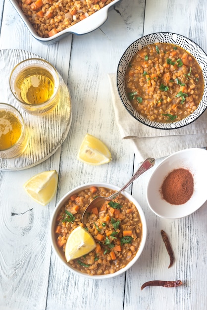 Smoked paprika red lentil stew