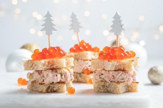 Smoked salmon cream cheese dill and horseradish pate for christmas party