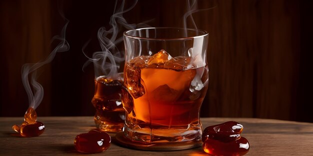 SMOKED WOODFORD RESERVE BOURBON ORANGE CHERRY BITTERS LUXARDO CHERRY