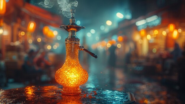Photo smoking from hookah with burning coals and tobaccoshishas images oudh images photorealistic ultra sh