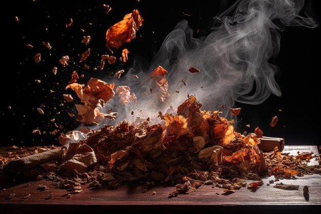 Smoking Pile of Food