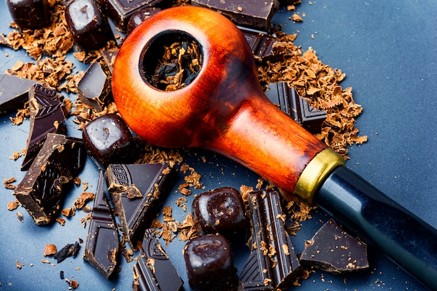 Smoking pipe close-up