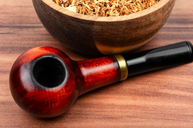 Smoking pipe with tobacco