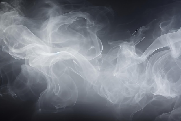 Smoky background abstract white smoke on black background