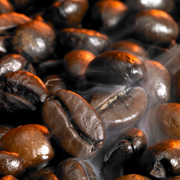 smoky coffee beans