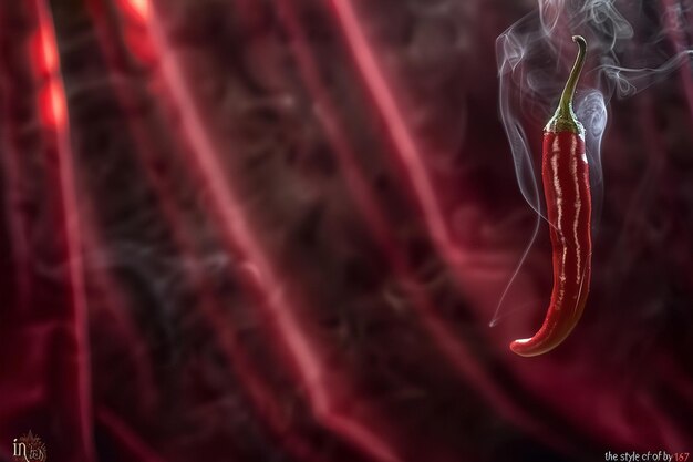 Smoky Fire Chili Pepper Premium AI generated image Smoky Fire Chili Pepper Premium AI generated image