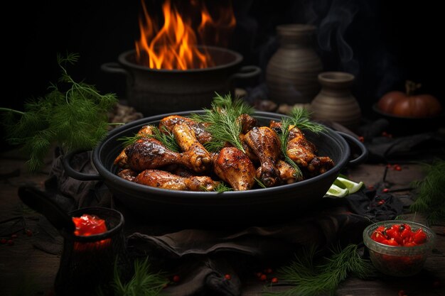 Smoky Grilled Chicken Drumsticks