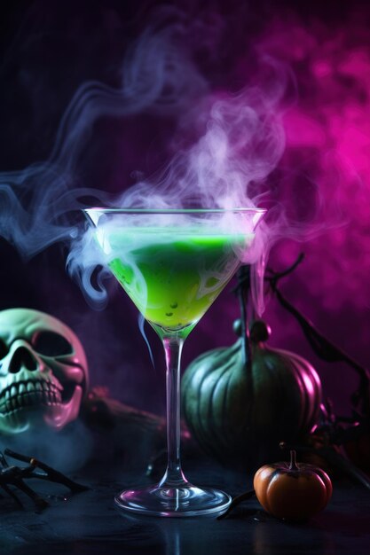 A smoky Halloween cocktail