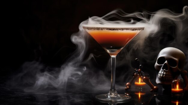 A smoky Halloween cocktail