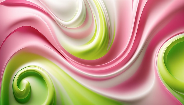 Photo smooth background of fruit yogurt cream smooth liquid flows paintlike texture generative ai