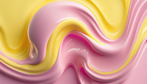 Smooth background of fruit yogurt cream smooth liquid flows paintlike texture Generative AI