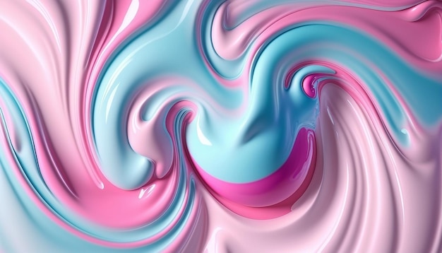 smooth background of fruit yogurt cream smooth liquid flows paintlike texture generative ai