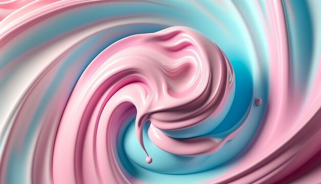 Smooth background of fruit yogurt cream smooth liquid flows paintlike texture Generative AI