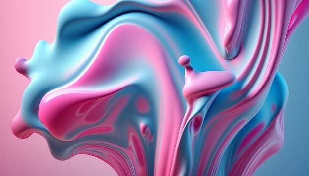smooth background of fruit yogurt cream smooth liquid flows paintlike texture generative ai