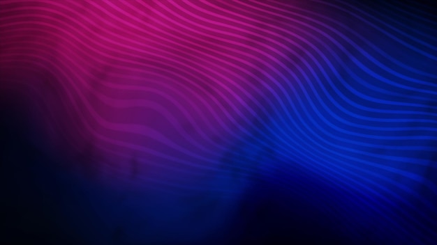 Smooth blue violet wavy lines with grunge texture background