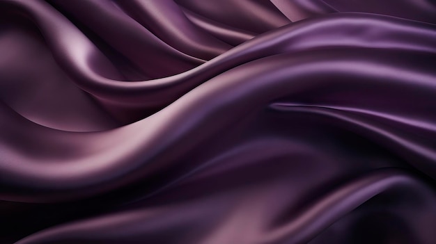 柔らかくて優雅な暗い紫色のシルクやサチンの質感は抽象的な背景として使用できます 豪華な背景デザイン生成的なAI