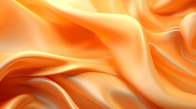 Фото Гладкая элегантная оранжевая текстура шелковой или атласной ткани абстрактный фон баннер сгенерированный ai