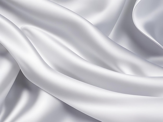 Smooth elegant white silk or satin luxury cloth texture abstract background