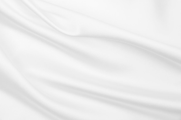 Smooth elegant white silk or satin luxury cloth texture as wedding background