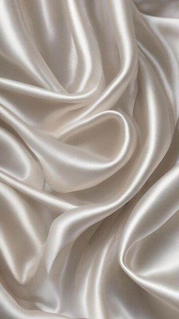 Smooth elegant white silk or satin luxury cloth texture as wedding background