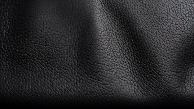 Smooth full grain leather black background