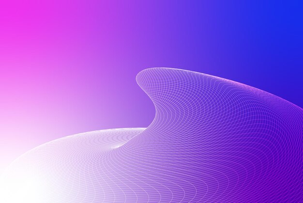 smooth geometric waves with vibrant purple and pink gradient
