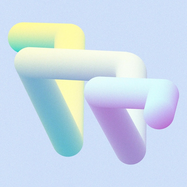 Smooth pastel gradient shape