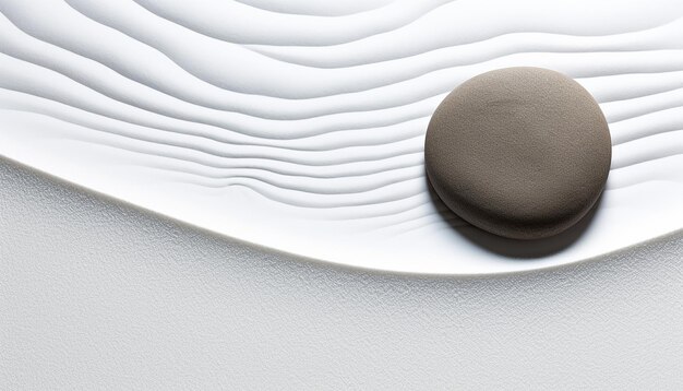 Photo smooth pebble balances on water symbolizing harmony generated by ai