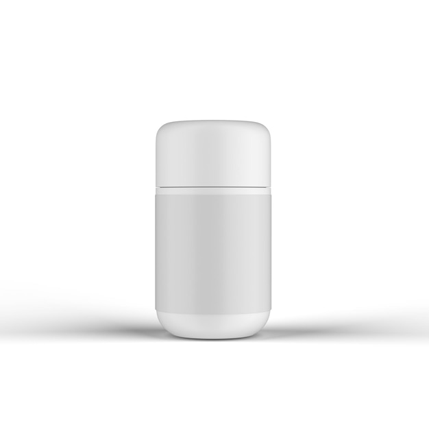 Photo smooth plastic jar 3d rendering