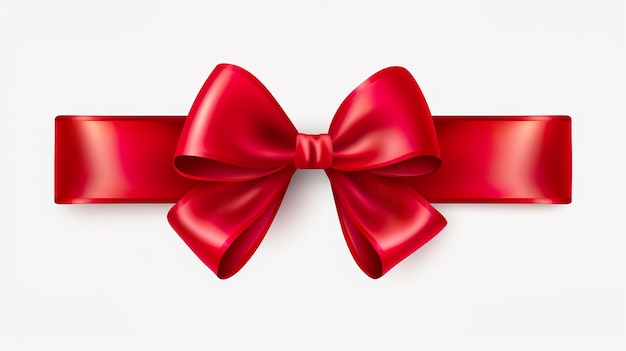 Smooth red ribbon on isolated background 3d render