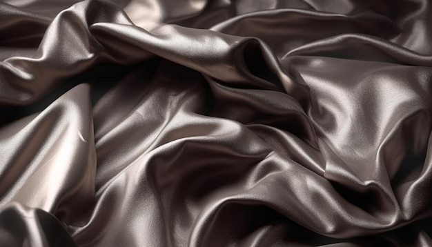 Smooth satin bedding with elegant wave pattern full frame close up generated by AI